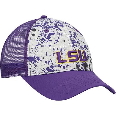 Men's Colosseum Gray/Purple LSU Tigers Love Fern Trucker Snapback Hat