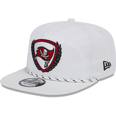 Men's New Era White Tampa Bay Buccaneers Tee Golfer 9FIFTY Snapback Hat