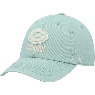 Men's '47 Mint Green Bay Packers Chasm Clean Up Adjustable Hat