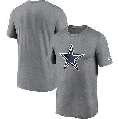 Men's Nike  Heather Charcoal Dallas Cowboys Legend Logo Performance T-Shirt