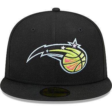 Men's New Era Black Orlando Magic Color Pack 59FIFTY Fitted Hat