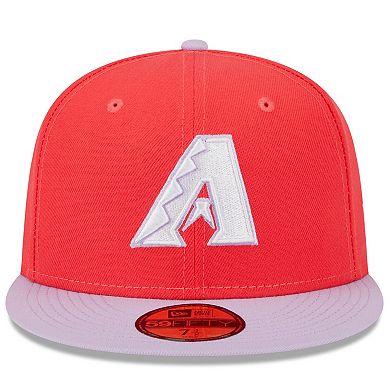 Men's New Era Red/Lavender Arizona Diamondbacks Spring Color Two-Tone 59FIFTY Fitted Hat