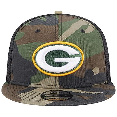 Men's New Era Camo Green Bay Packers Classic Trucker 9FIFTY Snapback Hat