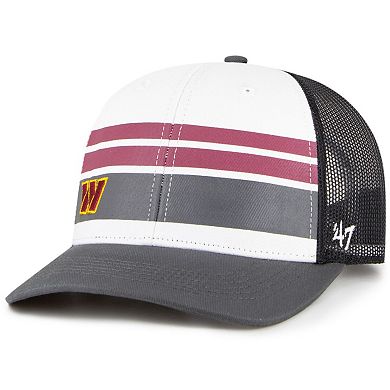 Youth '47 White/Charcoal Washington Commanders Cove Trucker Snapback Hat