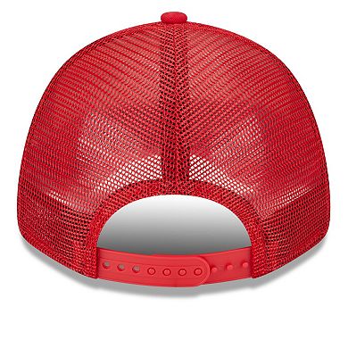 Men's New Era White/Red Washington Nationals Team Stripe Trucker 9FORTY Snapback Hat