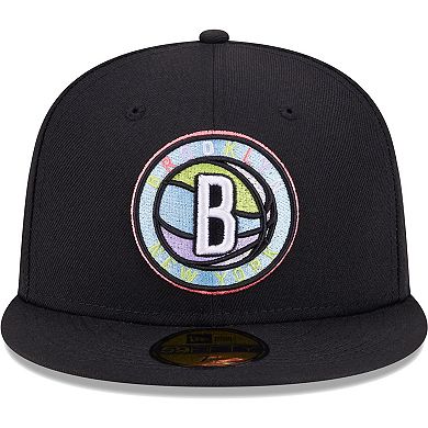 Men's New Era Black Brooklyn Nets Color Pack 59FIFTY Fitted Hat