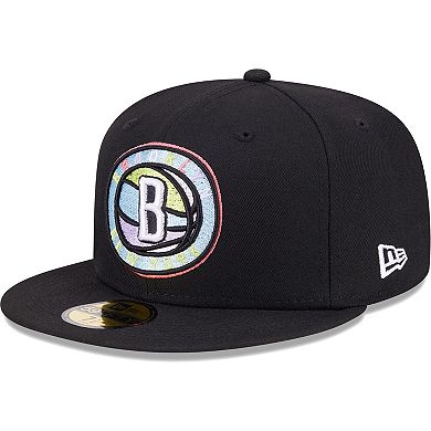 Men's New Era Black Brooklyn Nets Color Pack 59FIFTY Fitted Hat