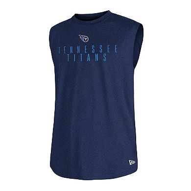 Men's New Era Navy Tennessee Titans Team Muscle Tank Top