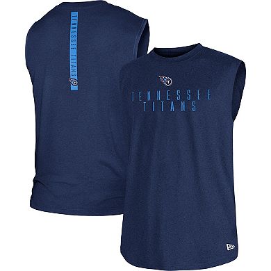 Men's New Era Navy Tennessee Titans Team Muscle Tank Top