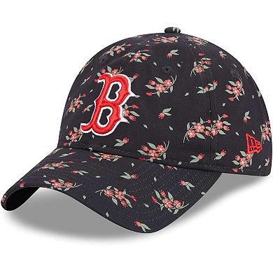Women's New Era  Navy Boston Red Sox Bloom 9TWENTY Adjustable Hat