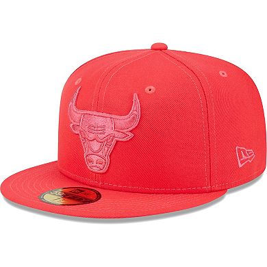 Men's New Era Red Chicago Bulls Spring Color Pack 59FIFTY Fitted Hat