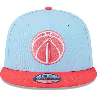 Men's New Era Powder Blue/Red Washington Wizards 2-Tone Color Pack 9FIFTY Snapback Hat