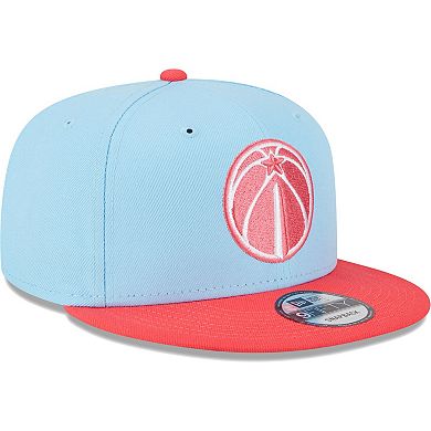 Men's New Era Powder Blue/Red Washington Wizards 2-Tone Color Pack 9FIFTY Snapback Hat