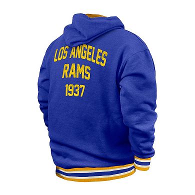Men's New Era Blue Los Angeles Rams Big & Tall NFL Pullover Hoodie
