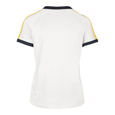 Women's '47 White Michigan Wolverines Sweet Heat Peyton T-Shirt