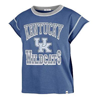 Women's '47 Royal Kentucky Wildcats Sound Up Maya Cutoff T-Shirt