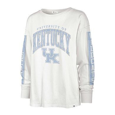 Women's '47 White Kentucky Wildcats Statement SOA 3-Hit Long Sleeve T-Shirt