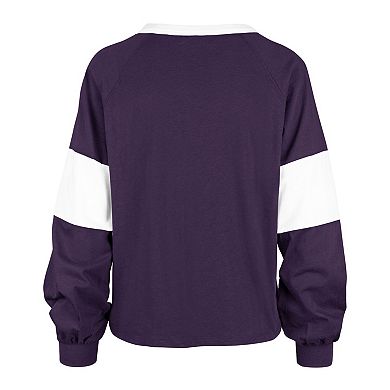 Women's '47  Purple LSU Tigers Upside Rhea Raglan Long Sleeve T-Shirt