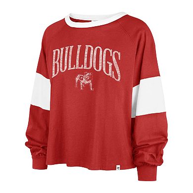 Women's '47  Red Georgia Bulldogs Upside Rhea Raglan Long Sleeve T-Shirt