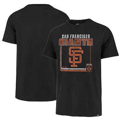 Men's '47  Black San Francisco Giants Cooperstown Collection Borderline Franklin T-Shirt