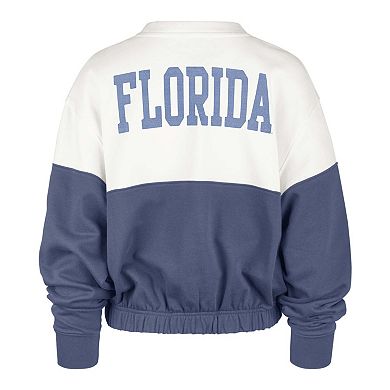 Women's '47 White Florida Gators Take Two Bonita Pullover Sweatshirt