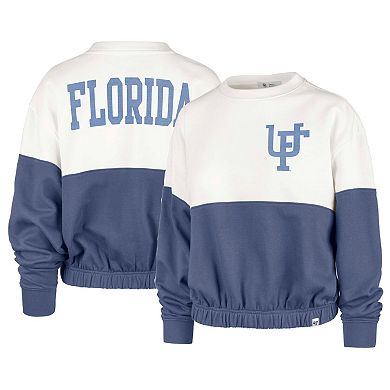Women's '47 White Florida Gators Take Two Bonita Pullover Sweatshirt