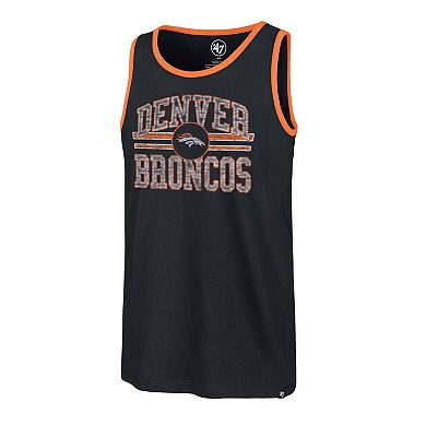 Men's '47 Navy Denver Broncos Winger Franklin Tank Top