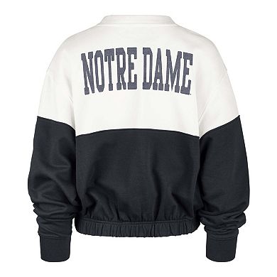 Women's '47 White Notre Dame Fighting Irish Take Two Bonita Pullover Sweatshirt