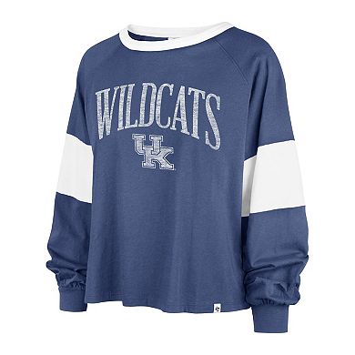 Women's '47  Royal Kentucky Wildcats Upside Rhea Raglan Long Sleeve T-Shirt