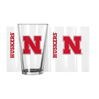 Nebraska Huskers 16oz. Team Wordmark Game Day Pint Glass