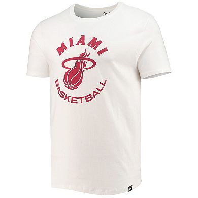 Men's '47 White Miami Heat Basketball Super Rival T-Shirt