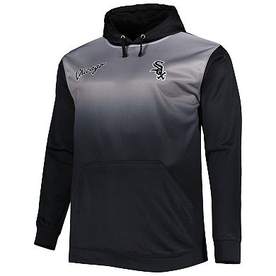 Men's Black Chicago White Sox Fade Sublimated Fleece Pullover Hoodie