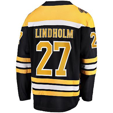 Men's Fanatics Branded Hampus Lindholm Black Boston Bruins Home Breakaway Player Jersey