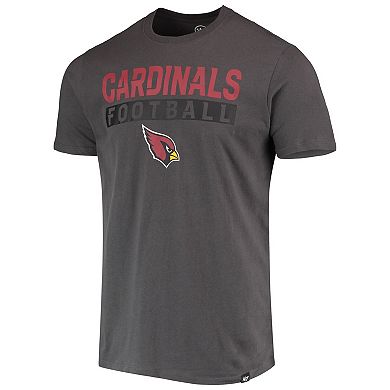 Men's '47 Charcoal Arizona Cardinals Dark Ops Super Rival T-Shirt