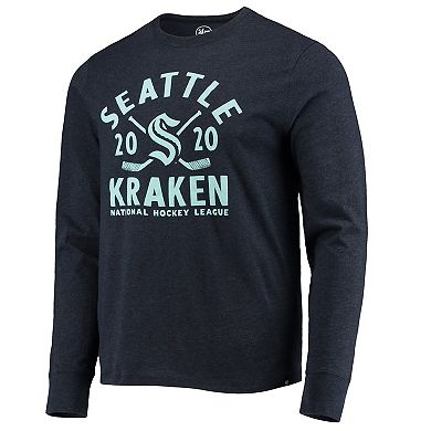 Men's '47 Heathered Deep Sea Blue Seattle Kraken Club Long Sleeve T-Shirt