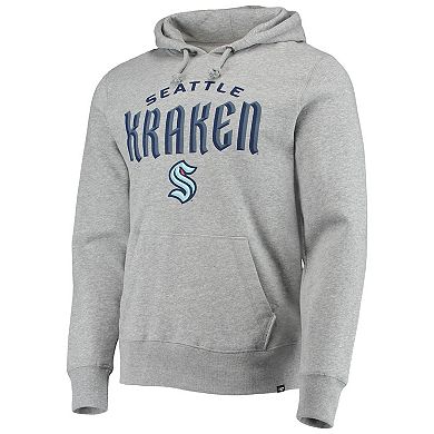 Men's '47 Heathered Gray Seattle Kraken Pregame Headline Pullover Hoodie