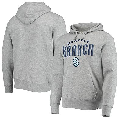 Men's '47 Heathered Gray Seattle Kraken Pregame Headline Pullover Hoodie