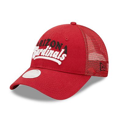 Women's New Era   Cardinal Arizona Cardinals Team Trucker 9FORTY Snapback Hat