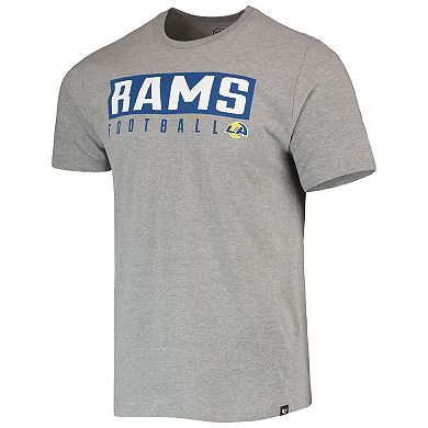 Men's '47 Gray Los Angeles Rams Major Super Rival T-Shirt