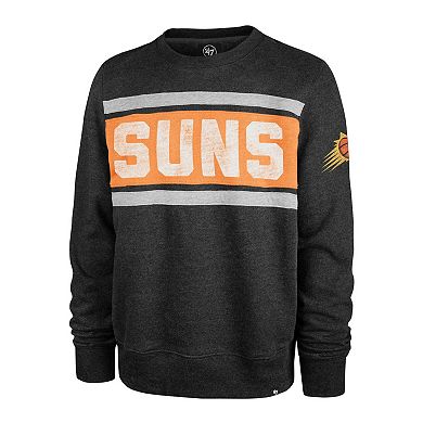 Men's '47 Heather Black Phoenix Suns Tribeca Emerson Pullover Sweatshirt