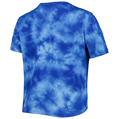 Women's ZooZatz Royal Kentucky Wildcats Cloud-Dye Cropped T-Shirt