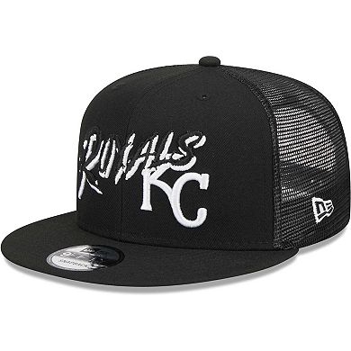 Men's New Era Black Kansas City Royals Street Trucker 9FIFTY Snapback Hat