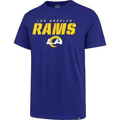 Men's '47 Royal Los Angeles Rams Logo Traction Super Rival T-Shirt