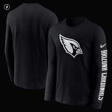 Men's Nike Black Arizona Cardinals RFLCTV Name and Logo T-Shirt
