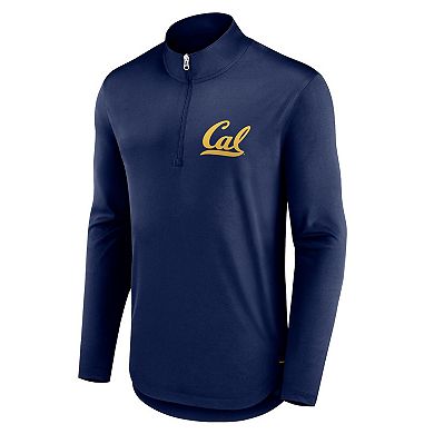 Men's Fanatics Navy Cal Bears Tough Minded Quarter-Zip Top