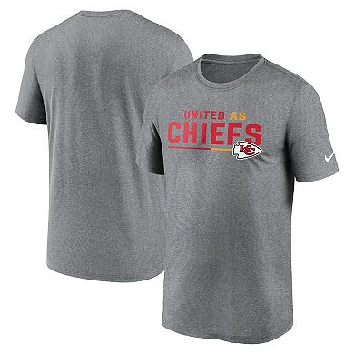 Men's Nike Heather Gray Kansas City Chiefs Legend Team Shoutout Performance T-Shirt