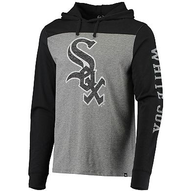 Men's '47 Heathered Gray/Black Chicago White Sox Franklin Wooster Pullover Hoodie
