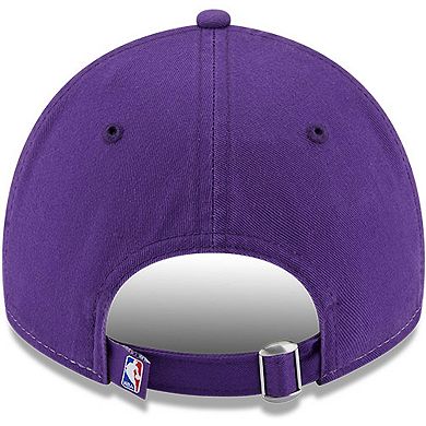 Men's New Era  White/Purple Los Angeles Lakers Back Half 9TWENTY Adjustable Hat