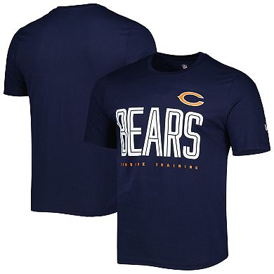 Men's New Era Navy Chicago Bears Combine Authentic Training Huddle Up T-Shirt