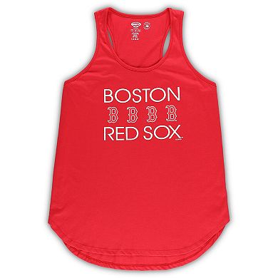 Women's Concepts Sport Red/Navy Boston Red Sox Plus Size Meter Tank Top & Pants Sleep Set